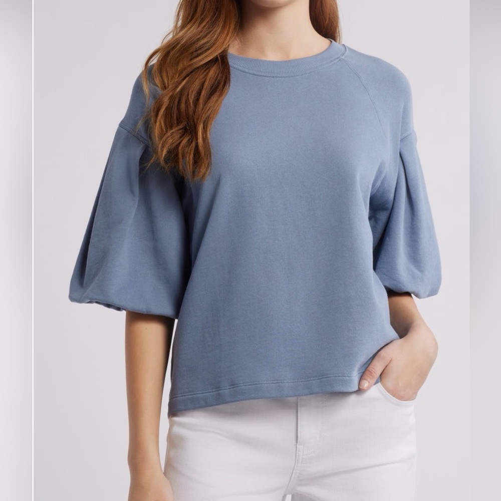 Madewell Puff Sleeve Sweatshirt T-Shirt